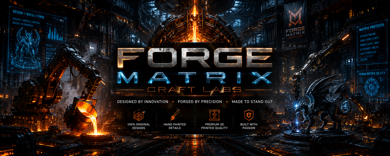 Forge Matrix Craft Labs handcrafted creation in progress